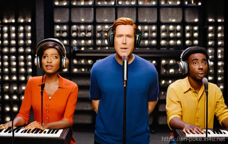 포켓몬스터 애니메이션의 제작사와 성우진 - **Prompt:** "A vibrant, bustling modern animation studio. Numerous skilled artists, both male and fe...